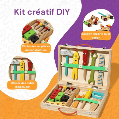 Boîte à Outils en Bois Montessori