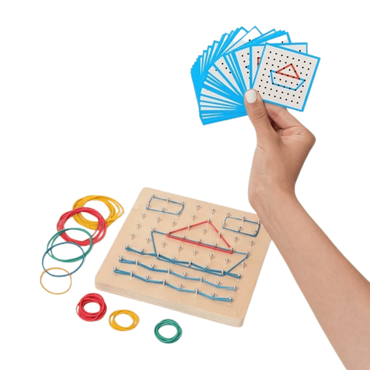 Tableau géométrique en bois Montessori