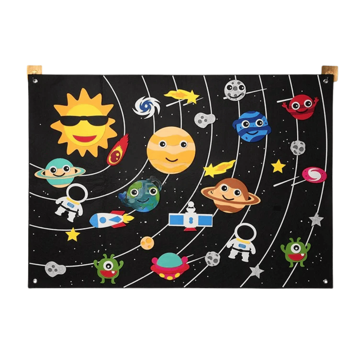 Tableau d'apprentissage Montessori en feutre