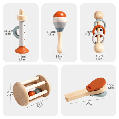 Set d'Instruments de Musique en Bois Montessori - Mon Cocon