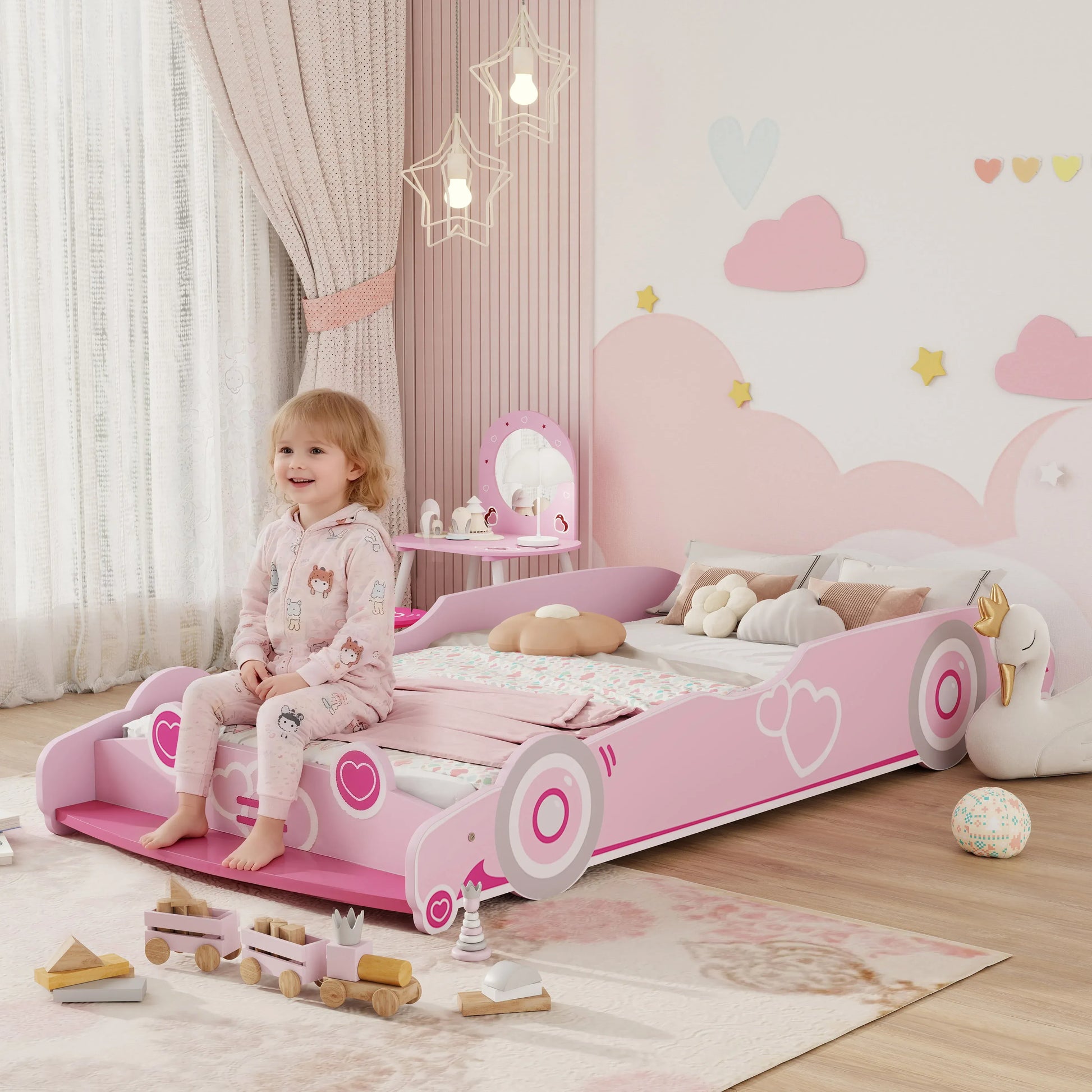 Lit enfant - Voiture rose - Mon Cocon