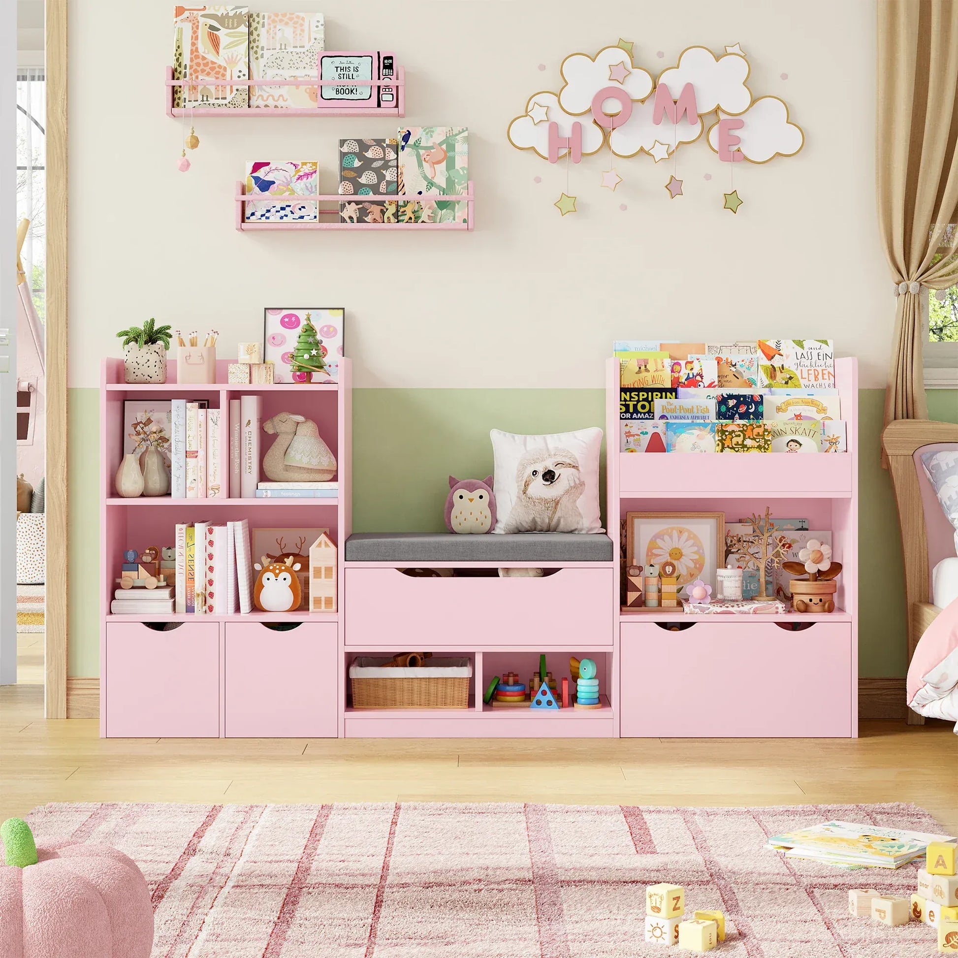 Armoire - Bois naturel avec organisateur - Mon Cocon