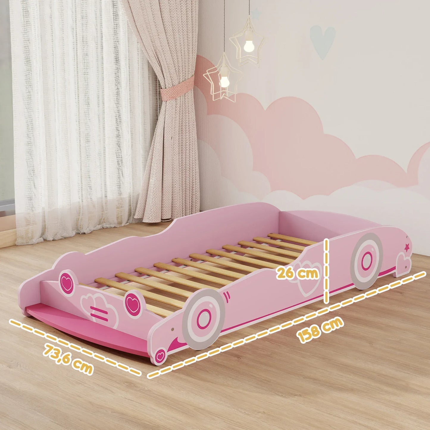 Lit enfant - Voiture rose - Mon Cocon