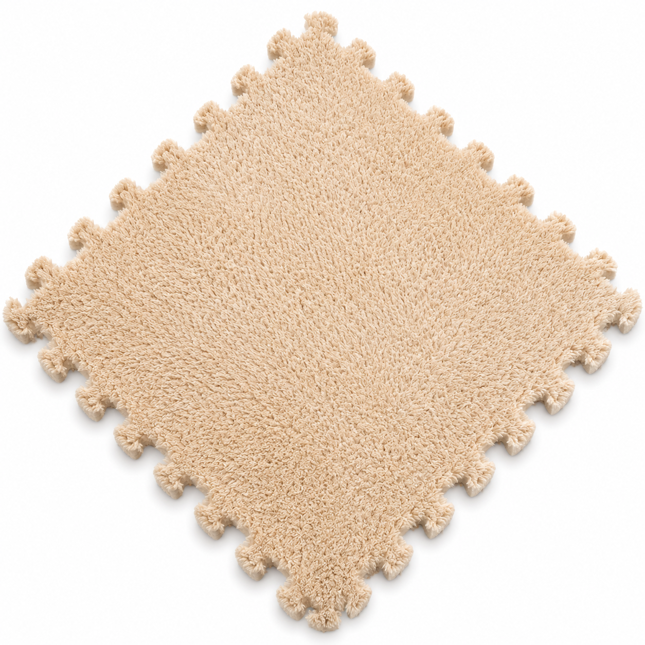 Carreau tapis puzzle Montessori camel velouté pour chambre bébé