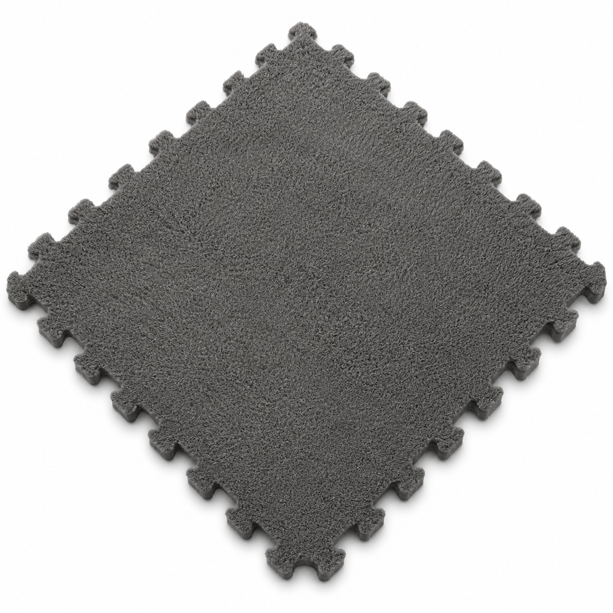 Carreau tapis puzzle Montessori gris velouté pour chambre bébé