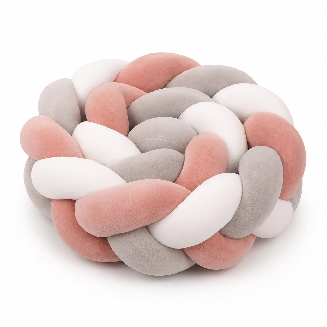 Tresse de lit protection velours Argile Rosée & Voile Nude pour lit bébé Montessori