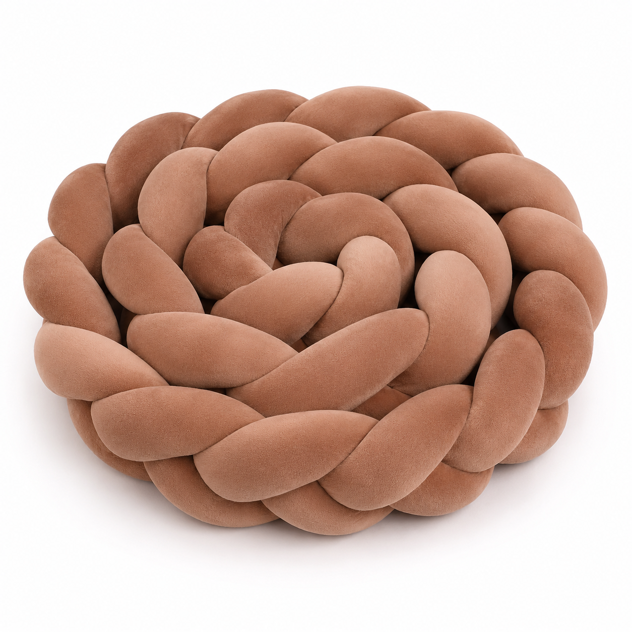 Tresse de lit protection velours Cacao & Amande pour lit bébé Montessori