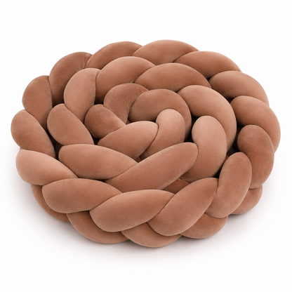 Tresse de lit protection velours Cacao & Amande pour lit bébé Montessori