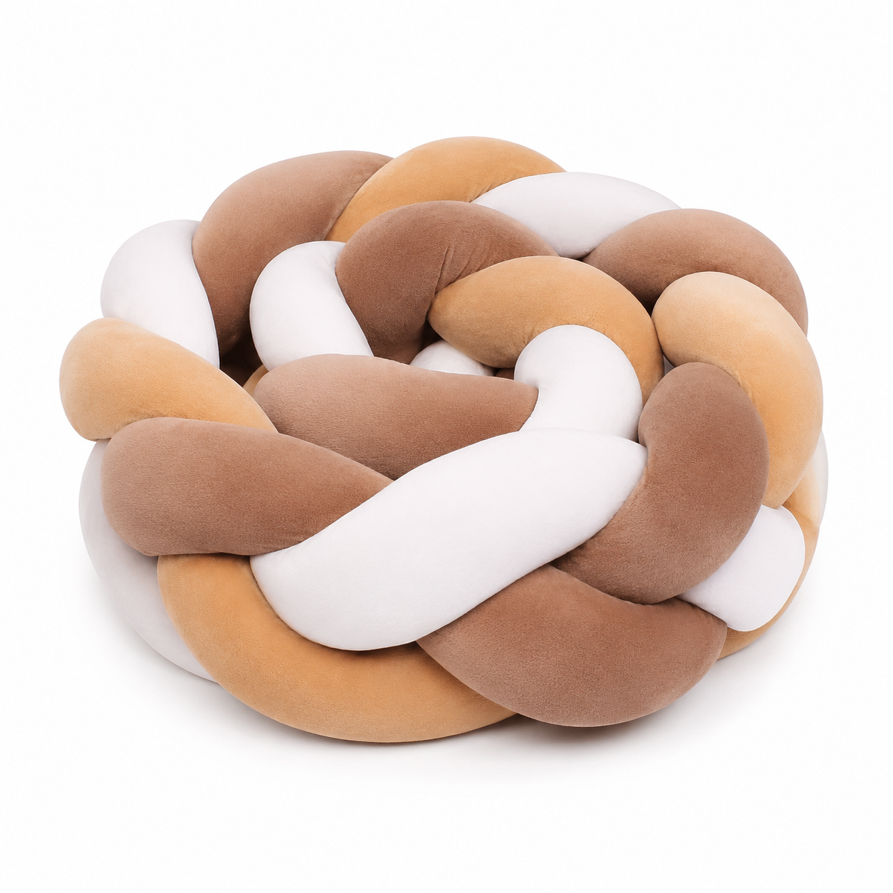 Tresse de lit protection velours Caramel & Cacao Rosé pour lit bébé Montessori