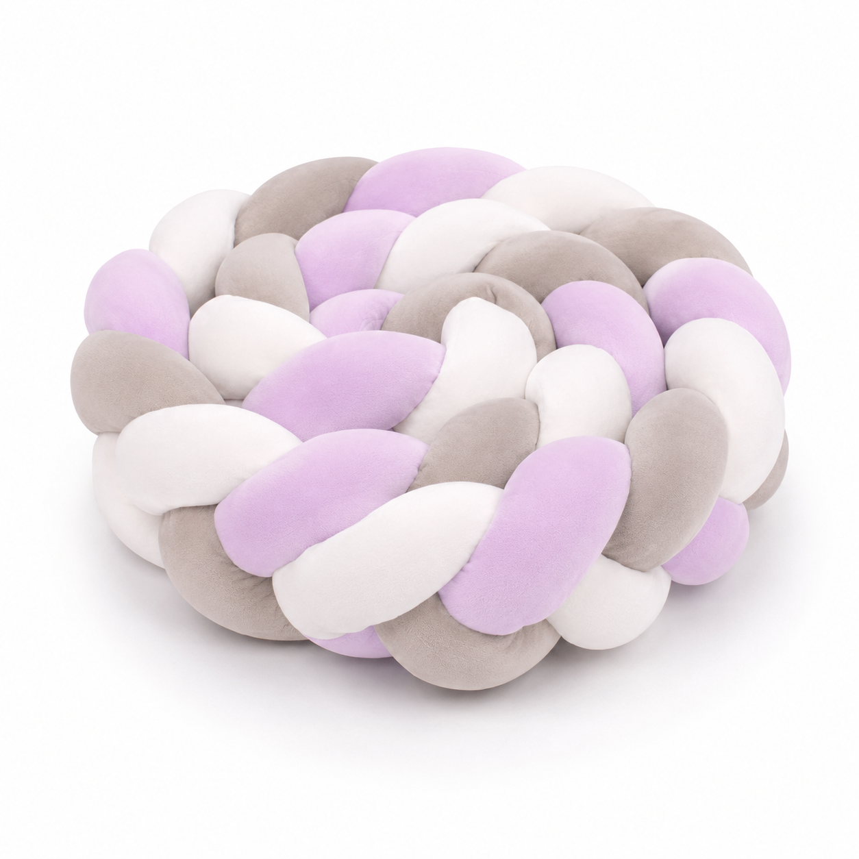 Tresse de lit protection velours Velours Mauve & Ombre Rosée pour lit bébé Montessori