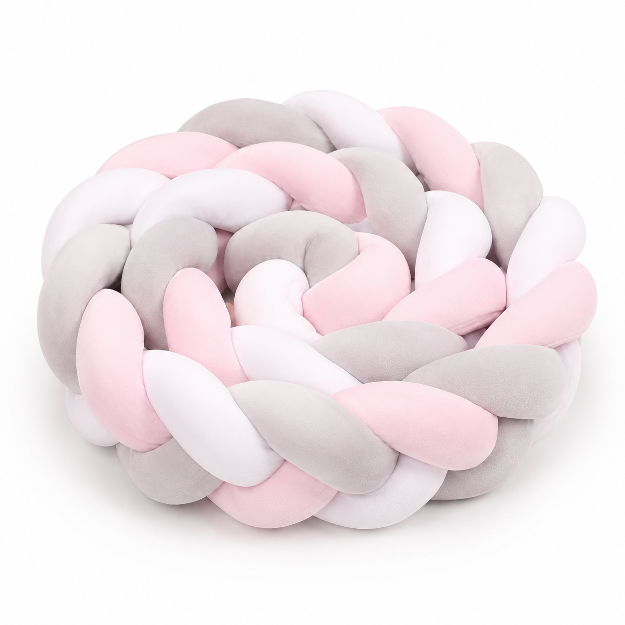 Tresse de lit protection velours Poudré Mauve & Velours Rosé pour lit bébé Montessori