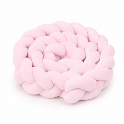 Tresse de lit protection velours Rose Pétale Givré pour lit bébé Montessori