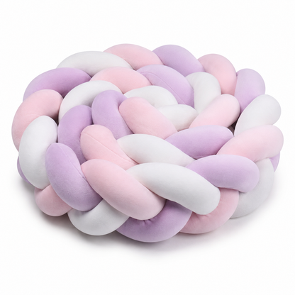 Tresse de lit protection velours Mauve & Velours Rosé pour lit bébé Montessori